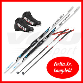 Laste suusakomplekt Delta (suusad Peltonen, suusasaapad Alpina, suusaside Rottefella, suusakepid Rex)